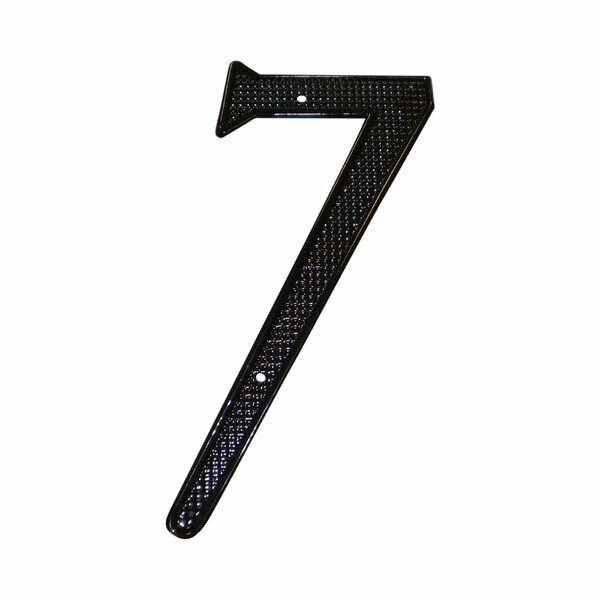 Pamex 4in Zinc Nail On House Number # 7 Matte Black Finish DD07407BL
